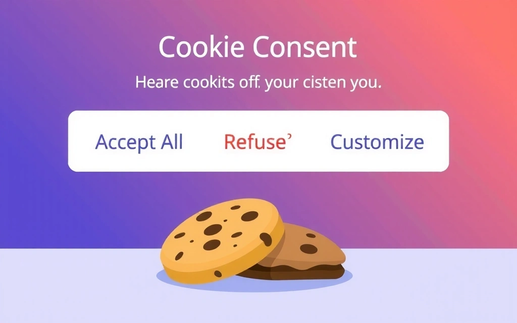Illustration d'un bandeau de consentement aux cookies